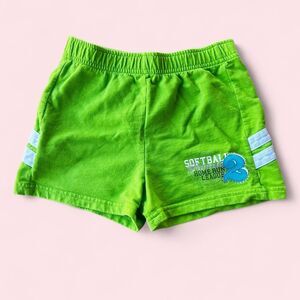 Green sweat shorts